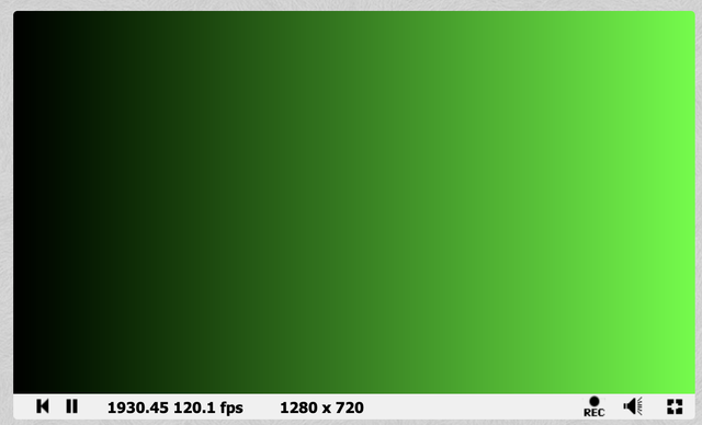 A green gradient in the Shadertoy preview interface