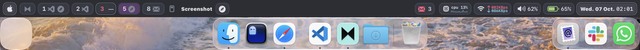 Part of my current interface (the apps go between the two bars)